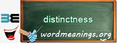 WordMeaning blackboard for distinctness